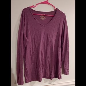 Long sleeve purple t-shirt